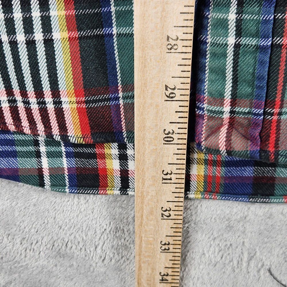 Ralph Lauren Shirt Large Vintage 1990s Denim Tartan Plaid Button Up - Picture 9 of 10